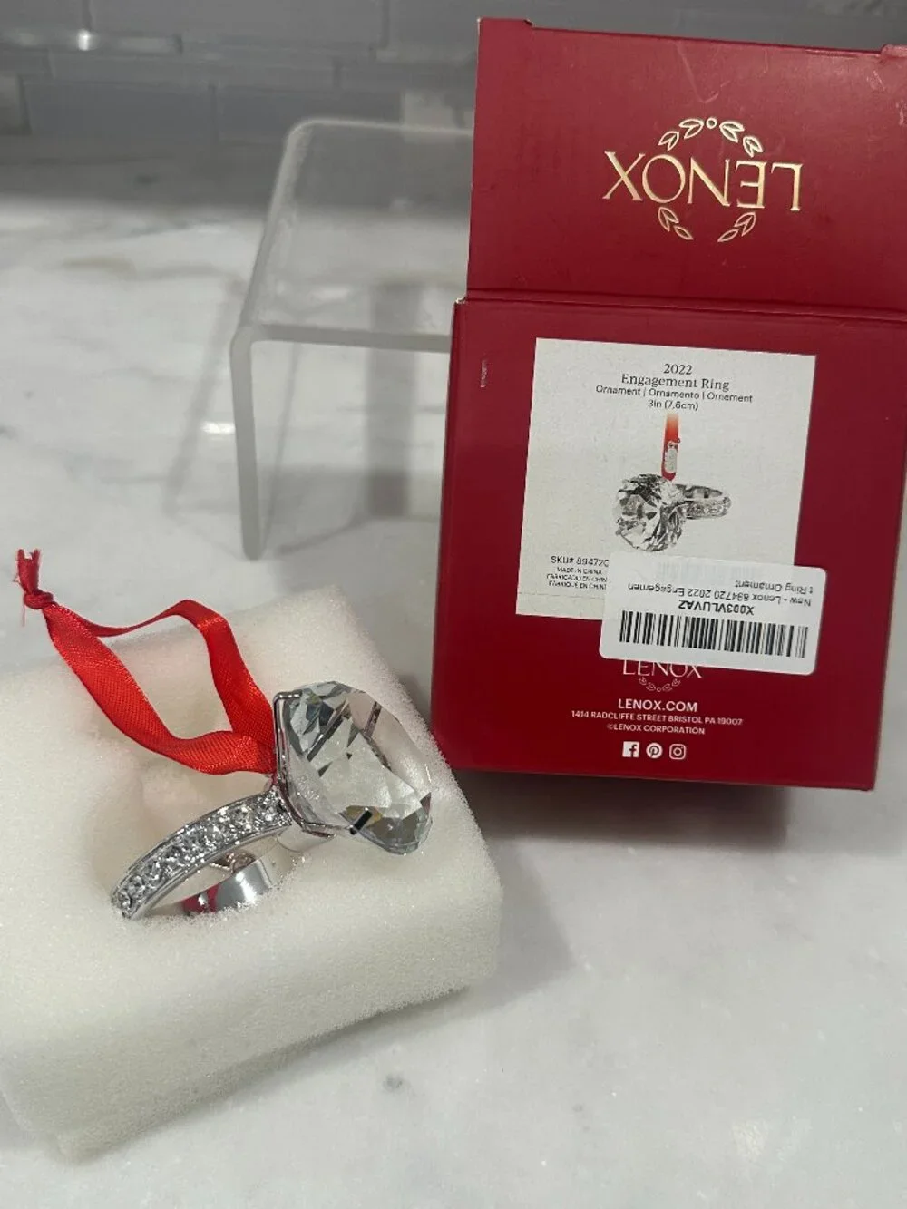 Lenox 2022 Engagement Ring Ornament 💍
